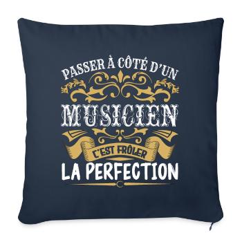 Le Meilleur Musicien | Musicien à la perfection - Housse de coussin décorative 45 x 45 cm - bleu marine - Devant