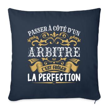 Le Meilleur Arbitre | Arbitre à la perfection - Housse de coussin décorative 45 x 45 cm - bleu marine - Devant