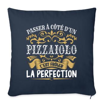 Le Meilleur Pizzaiolo | Pizzaiolo à la perfection - Housse de coussin décorative 45 x 45 cm - bleu marine - Devant