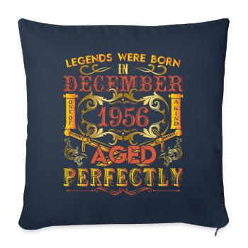 December 1956 - birthday 1956 legends were born. - Housse de coussin décorative 45 x 45 cm - bleu marine - Devant