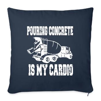 Conception de construction en béton pour les travailleurs de la construction et les chantiers de construction - Housse de coussin décorative 45 x 45 cm - bleu marine - Devant