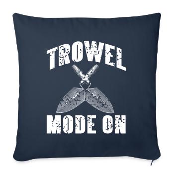 Conception de bétonneur pour ouvrier du bâtiment et chantier de construction - Housse de coussin décorative 45 x 45 cm - bleu marine - Devant