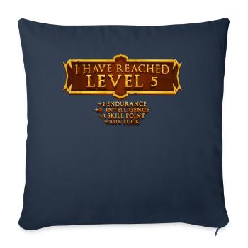 I have reached level 5 rpg online gaming - Sofa pillowcase 17,3'' x 17,3'' (45 x 45 cm) - navy - Front