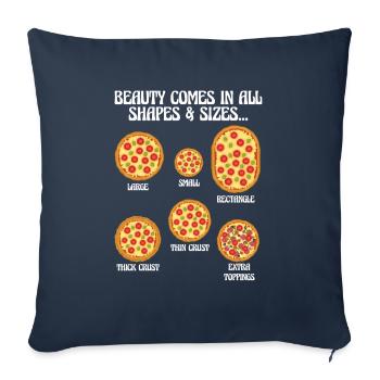 Beauty Comes All Shapes And Size Pizzaiolo Pizza - Sofakissenbezug 45 x 45 cm - Navy - Vorne