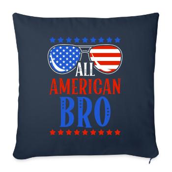 Lunettes de soleil All American Bro 4 juillet - Housse de coussin décorative 45 x 45 cm - bleu marine - Devant