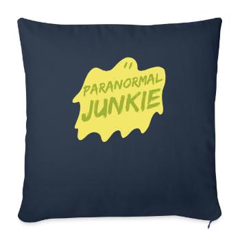 Paranormal Junkie, Chasseur de fantômes - Housse de coussin décorative 45 x 45 cm - bleu marine - Devant