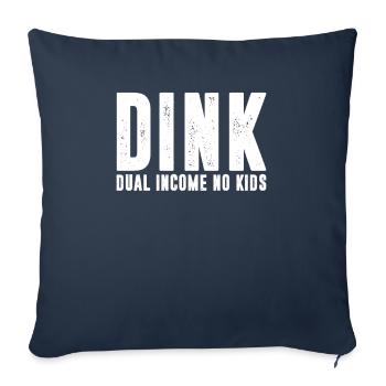 DINK Dual Income No Kids, Kinderlos - Sofakissenbezug 45 x 45 cm - Navy - Vorne