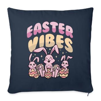Easter Vibes Cute Bunnies Holiday Season - Sofa pillowcase 17,3'' x 17,3'' (45 x 45 cm) - navy - Front