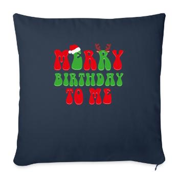 Merry Birthday To Me - Sofa pillowcase 17,3'' x 17,3'' (45 x 45 cm) - navy - Front