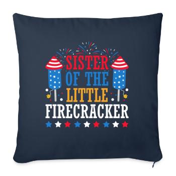 The sister of the little firecracker 4. - Sofa pillowcase 17,3'' x 17,3'' (45 x 45 cm) - navy - Front
