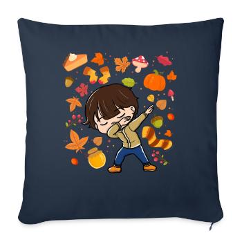 Dabs Young Autumn Maple Pumpkin Autumn Season - Sofa pillowcase 17,3'' x 17,3'' (45 x 45 cm) - navy - Front