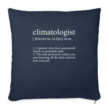 Guesswork Based On Unreliablel Data, Klimatologe - Sofakissenbezug 45 x 45 cm - Navy - Vorne