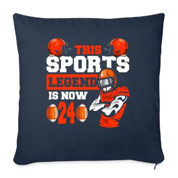 This sports legend is now 24, rugby game 24. - Sofa pillowcase 17,3'' x 17,3'' (45 x 45 cm) - navy - Front