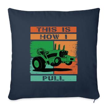 Tractor Oldschool Tractor Fans and Farmers - Sofa pillowcase 17,3'' x 17,3'' (45 x 45 cm) - navy - Front