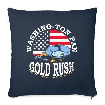 Washing-ton Pan Gold Rush Mining July 4 Miner - Sofa pillowcase 17,3'' x 17,3'' (45 x 45 cm) - navy - Front