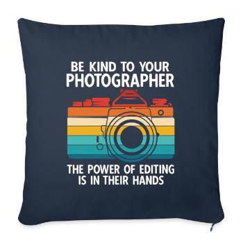 Fotografie Fotograf - Sofakissenbezug 45 x 45 cm - Navy - Vorne