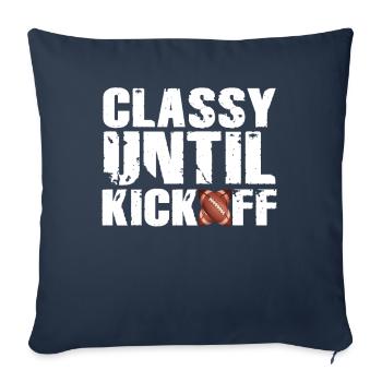 Chic jusqu’au coup d’envoi du match de football américain - Housse de coussin décorative 45 x 45 cm - bleu marine - Devant