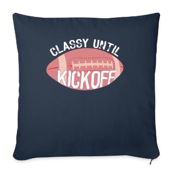 Chic jusqu’au coup d’envoi du match de football américain - Housse de coussin décorative 45 x 45 cm - bleu marine - Devant