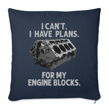 Ich kann keine Pläne für meine Motorblöcke Vintage haben - Sofakissenbezug 45 x 45 cm - Navy - Vorne
