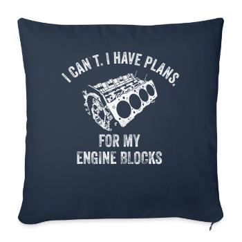 Ich kann keine Pläne für meine Motorblöcke Vintage haben - Sofakissenbezug 45 x 45 cm - Navy - Vorne