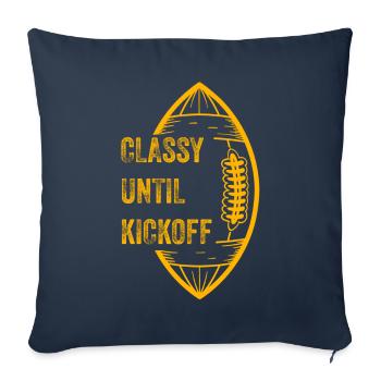 Chic jusqu’au coup d’envoi du match de football américain - Housse de coussin décorative 45 x 45 cm - bleu marine - Devant