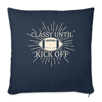 Chic jusqu’au coup d’envoi du match de football américain - Housse de coussin décorative 45 x 45 cm - bleu marine - Devant