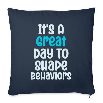 Belle journée comportementale Comportements de forme - Housse de coussin décorative 45 x 45 cm - bleu marine - Devant