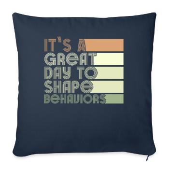 Belle journée comportementale Comportements de forme - Housse de coussin décorative 45 x 45 cm - bleu marine - Devant