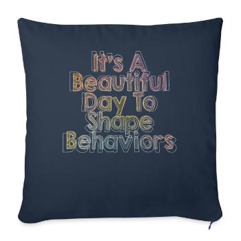 Belle journée comportementale Comportements de forme - Housse de coussin décorative 45 x 45 cm - bleu marine - Devant