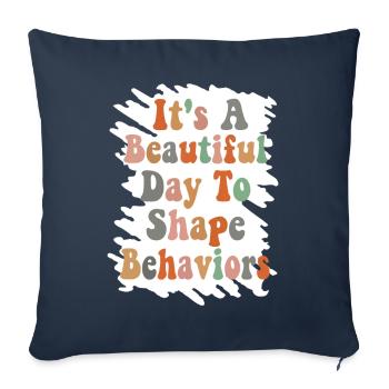 Belle journée comportementale Comportements de forme - Housse de coussin décorative 45 x 45 cm - bleu marine - Devant