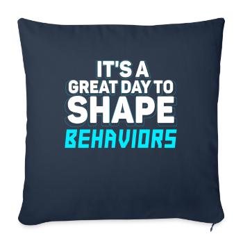 Belle journée comportementale Comportements de forme - Housse de coussin décorative 45 x 45 cm - bleu marine - Devant