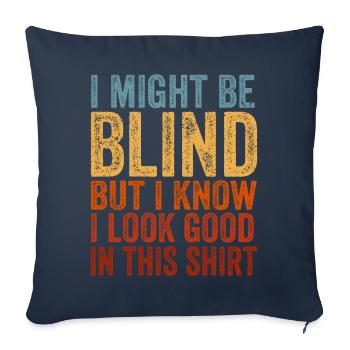 Blind Blindness Awareness Blind People Visually - Sofa pillowcase 17,3'' x 17,3'' (45 x 45 cm) - navy - Front