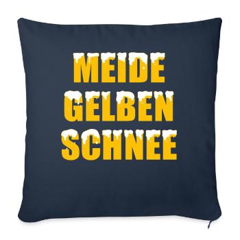 Avoid Yellow Snow Fun Winter Sports Snow - Sofa pillowcase 17,3'' x 17,3'' (45 x 45 cm) - navy - Front