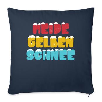 Avoid Yellow Snow Fun Winter Sports Snow - Sofa pillowcase 17,3'' x 17,3'' (45 x 45 cm) - navy - Front