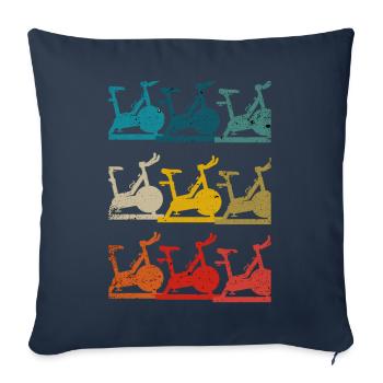 Spin And Indoor Cycling - Workout - Sofa pillowcase 17,3'' x 17,3'' (45 x 45 cm) - navy - Front