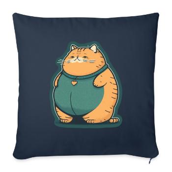 Big Cat Kitten Cute Cat Sleep Tired - Sofa pillowcase 17,3'' x 17,3'' (45 x 45 cm) - navy - Front