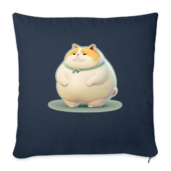Big Cat Kitten Cute Cat Sleep Tired - Sofa pillowcase 17,3'' x 17,3'' (45 x 45 cm) - navy - Front