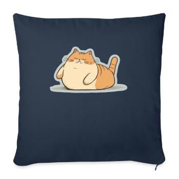 Big Cat Kitten Cute Cat Sleep Tired - Sofa pillowcase 17,3'' x 17,3'' (45 x 45 cm) - navy - Front