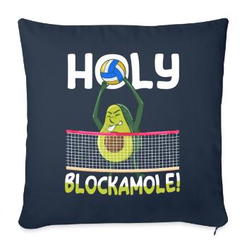Holy Blockamole Volleyball Avocado - Sofa pillowcase 17,3'' x 17,3'' (45 x 45 cm) - navy - Front