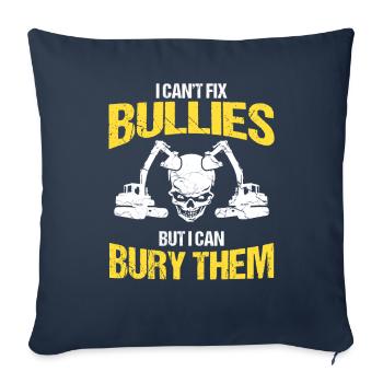 Excavator operator for excavators and sand excavators - Sofa pillowcase 17,3'' x 17,3'' (45 x 45 cm) - navy - Front