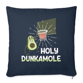 Holy Dunkamole Basketball Streetball Avocado - Sofa pillowcase 17,3'' x 17,3'' (45 x 45 cm) - navy - Front