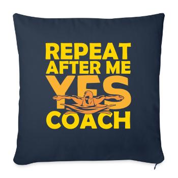 Swimming Coach | Gift Coach Swimming The Best - Sofa pillowcase 17,3'' x 17,3'' (45 x 45 cm) - navy - Front