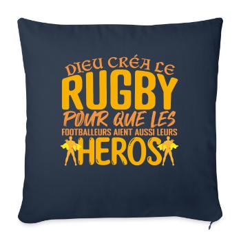 Rugby joueur Cadeau joueur Rugby | Coach Rugby !! - Housse de coussin décorative 45 x 45 cm - bleu marine - Devant