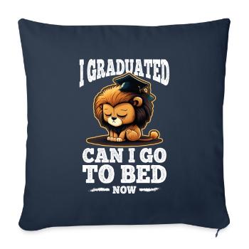 Graduation Sleeping Leo Uni Master Bachelor School - Sofa pillowcase 17,3'' x 17,3'' (45 x 45 cm) - navy - Front