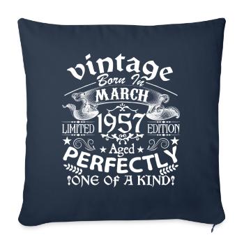 March 1957| anniversary 1957 Vintage Mars - Sofa pillowcase 17,3'' x 17,3'' (45 x 45 cm) - navy - Front