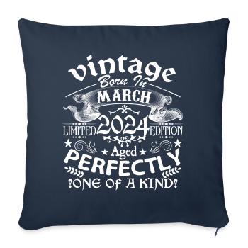 March 2024| anniversary 2024 Vintage Mars - Sofa pillowcase 17,3'' x 17,3'' (45 x 45 cm) - navy - Front