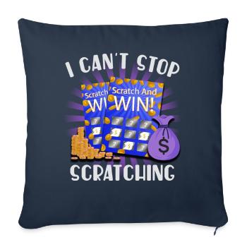 Je ne peux pas arrêter de gratter - Housse de coussin décorative 45 x 45 cm - bleu marine - Devant