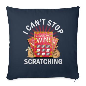 Je ne peux pas arrêter de gratter - Housse de coussin décorative 45 x 45 cm - bleu marine - Devant