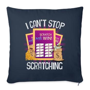 Je ne peux pas arrêter de gratter - Housse de coussin décorative 45 x 45 cm - bleu marine - Devant