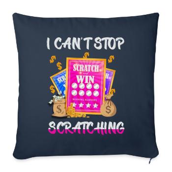 Je ne peux pas arrêter de gratter - Housse de coussin décorative 45 x 45 cm - bleu marine - Devant